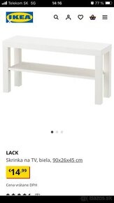 Ikea malm stolik 90x26x45 cm.