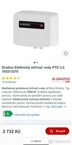 Dražice Elektrický ohřívač vody PTO 3,5 105213210