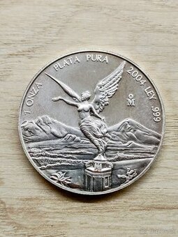 Mexico Libertad 2004, striebro 1 oz 999/1000