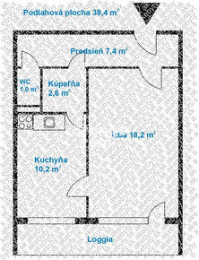 1-izbový prazský byt na Lomonosovovej ulici