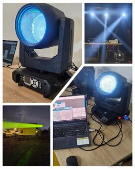 Rotačné hlavy 200W Beam, fokusácia, prizmy