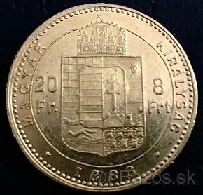 8 Zlatník/20 Frank 1883 KB FJI