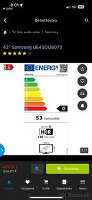 TV Samsung UE43DU8072 crystal UHD