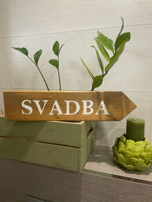 Drevená šípka Svadba - 1