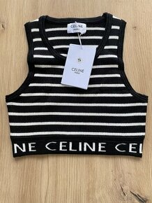 celine top čiernobiely pasikovany S,M - 1