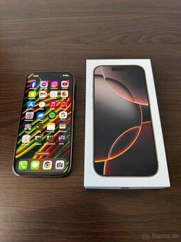 Apple IPhone 16pro 256gb Desert titanium, záruka do 09/2026