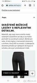 Adidas trojštvrťové bežecké legíny - 1