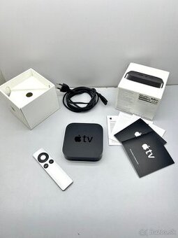 Apple TV + originál ovládač + príslušenstvo