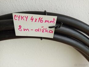 CYKY 4×16mm,dĺžka-8m