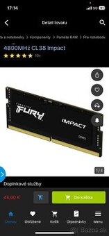 Kingston FURY SO-DIMM 16GB DDR5 4800MHz CL38 Impact