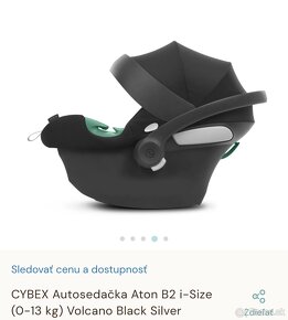 CYBEX Autosedačka Aton B2 i-Size (0-13 kg) Volcano Black Sil