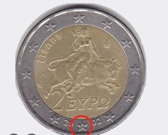 Grécko 2€ rare S