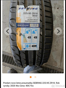 225/45 r18 letné