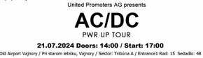 AC/DC lístok na sedenie