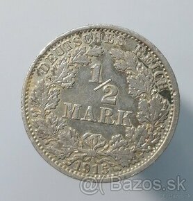 1/2 mark 1915 A, Nemecko - 1
