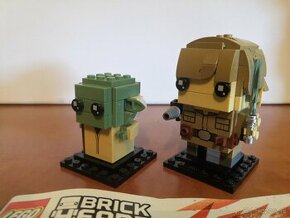 Lego Star wars 41627 Yoda a Luke brickheadz kompletné - 1