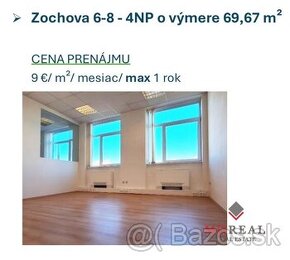 Reprezentatívne kancelárske priestory 69,67m2, Zochova ul., 