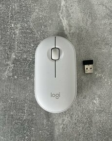 Logitech Pebble M350 Wireless Mouse, biela - 1