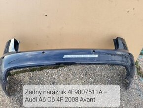 Zadný nárazník 4F09807511A Audi A6 C6 4F 2008 Ava