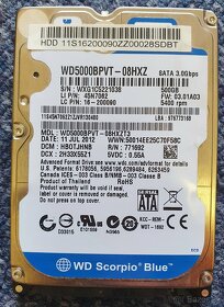 2,5" HDD WD Blue 500GB SATA 5400RPM - 1