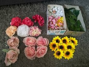 Kvety a príslušenstvo k vyrábaniu kvetovaných čeleniek