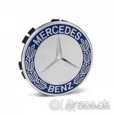 Stredové krytky na disky Mercedes-Benz 75mm modré