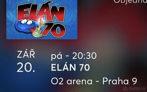 Lístky Elán O2 arena Praha predám