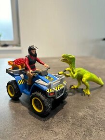 Schleich - Útek pred Velociraptorom na štvorkolke