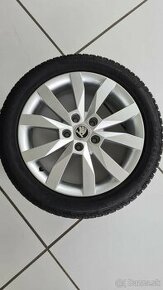 Škoda Octavia Alu disky 5x112 R17 a zimné pneumaitky Fulda