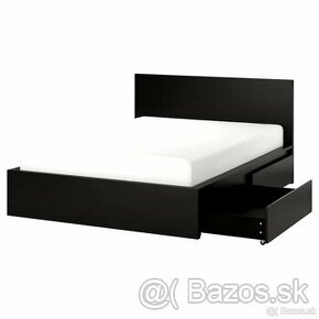 Ikea Malm postel 140x200, 4x suflik, 2x nocny stolik - 1