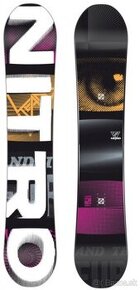 Snowboard SET NITRO +boty Burton 44(sedi na 8,5-9)