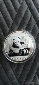 Strieborná minca 1 Oz China Panda 2014