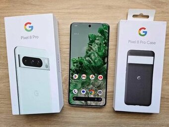 Google Pixel 8 Pro, 12GB / 128GB, Mint, top stav,kryt,zaruka