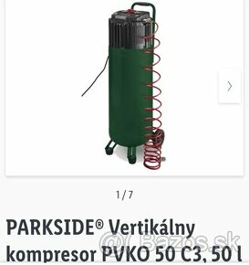 Predám úplne nový vertikálny kompresor Parkside 50L nádrž.