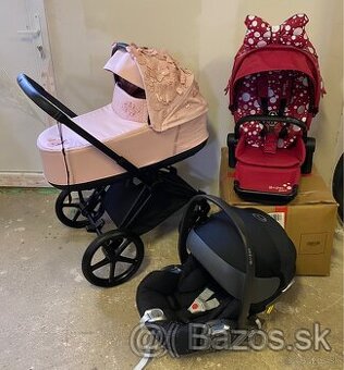 Kočík Cybex Priam Matt Black Simply Flowers