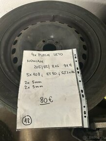 Letná sada 5x108  205/55 r16