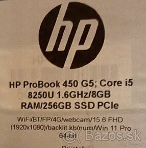 Predam vykonny HP ProBook 450 G5