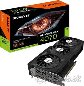 4070

GIGABYTE GeForce RTX 4070 WINDFORCE OC V2 12G

