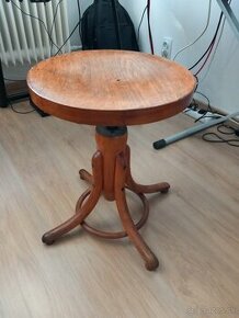 Thonet klavírna stolička drevená otočná