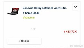 Notebook herný- Acer Nitro 5 Shale Black