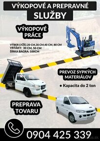 Preprava tovaru aj sypkych materiálov