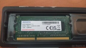 RAM pre NoteBook ADATA DDR3L 4GB 1600MHz  a 2GB+1GB