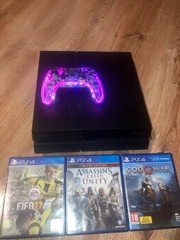 PS4 Fat 1T ovládač +hry