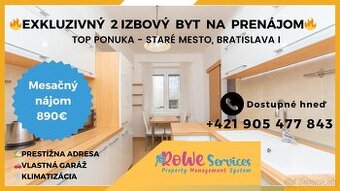 PRENÁJOM: 2 izbový byt, Janáčkova 6, Staré Mesto, Bratislava