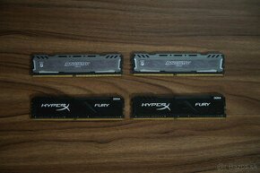 HyperX 32GB DDR4, Crucial BALLISTIX 12GB DDR4