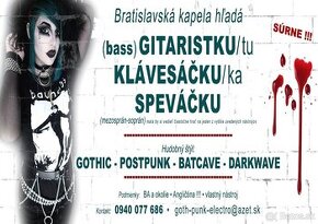 Hľadá sa Bass-Gitaristka, Klávesáčka, Speváčka (batcave)