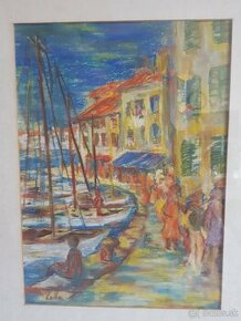 Obraz Zatoka s plachetnicami 32 x 44