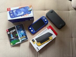 Nintendo Switch Lite + hry + obal + 128gb + záruka