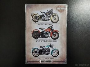 Plechová retro tabuľa Harley