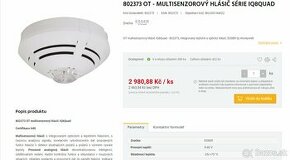 6x ESSER Multisenzorový hlásič IQ8Quad